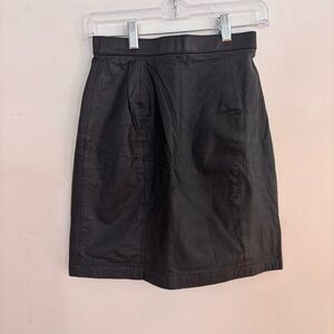 Wilsons Genuine Leather Black Mini Skirt Size 8